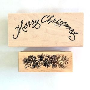 Christmas Rubber Stamps + (2) Extra